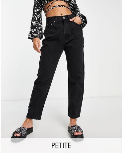 Pull&Bear Petite - Basic Mom Jeans - Zwart