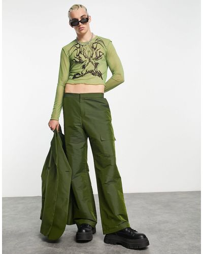Collusion Straight Pants - Green