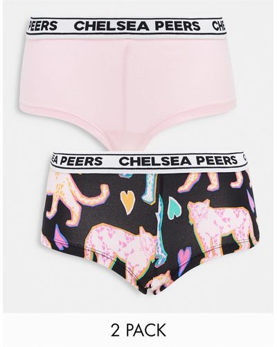 Chelsea Peers – love – 2er-pack boxershorts - Weiß