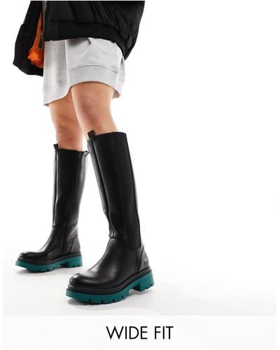 Simply Be Knee High Boots - Black