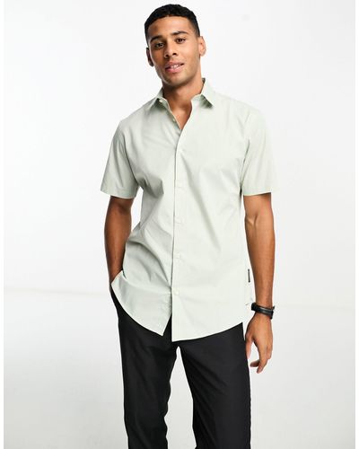 French Connection Short Sleeve Smart Shirt - White
