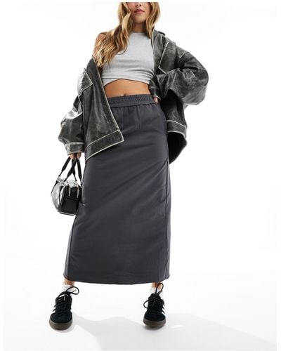Urban Revivo Maxi Sweat Skirt - Black