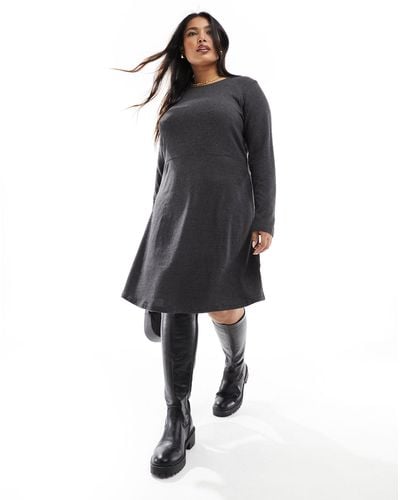 Vero Moda Knitted Skater Mini Dress - Black
