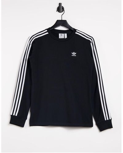 adidas Originals Adicolor - T-shirt Met Lange Mouwen En Drie Strepen - Zwart