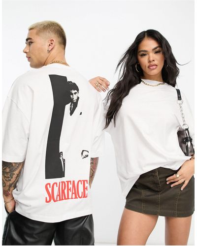 ASOS Oversized Unisex T-shirt Met Scarface-print - Zwart