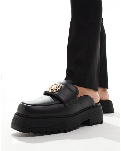 ASOS Chunky Padded Loafers - Black