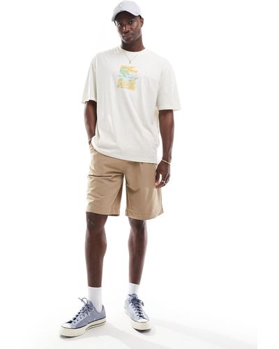 Only & Sons Loose Fit Pleated Tailored Short - White