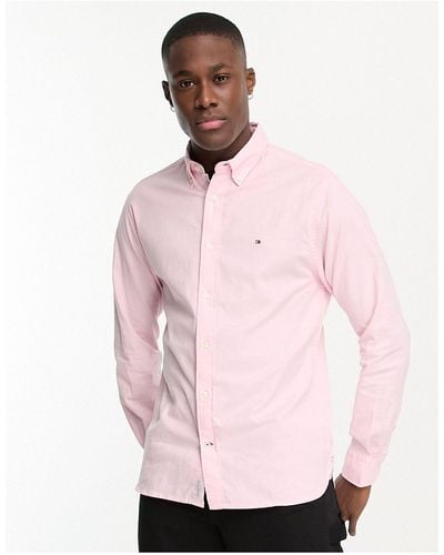 Tommy Hilfiger Flag Logo Oxford Shirt - Pink
