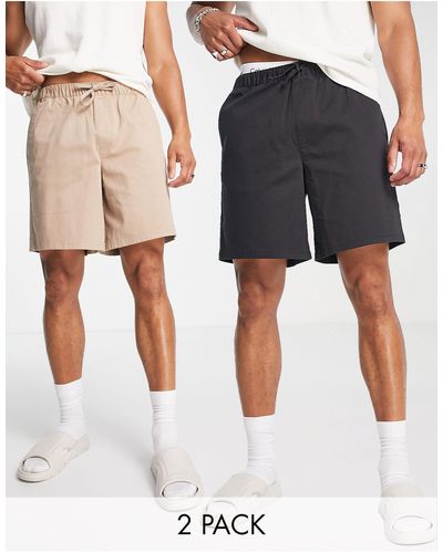 ASOS 2 Pack Slim Chino Shorts - Multicolor