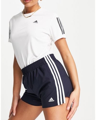 adidas Originals Adidas - Training - Geweven Short Met 3-stripes - Blauw