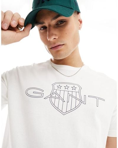 GANT Large Shield Logo T-shirt - White