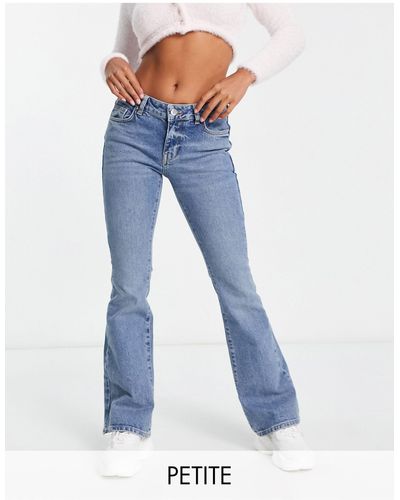 New Look Jeans a zampa a vita bassa medio - Blu