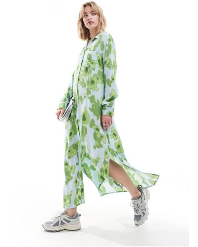 SELECTED Vinny Printed Maxi Dress - Green