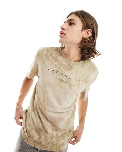 Collusion Tie Dye Logo T-shirt - Natural