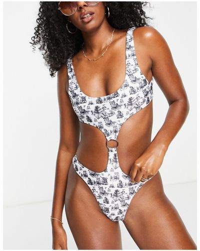 The Couture Club Cut Out Swimsuit - White