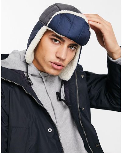 ASOS Trapper Hat - Blue