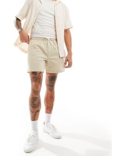 Weekday Zed - pantaloncini regular fit beige - Neutro