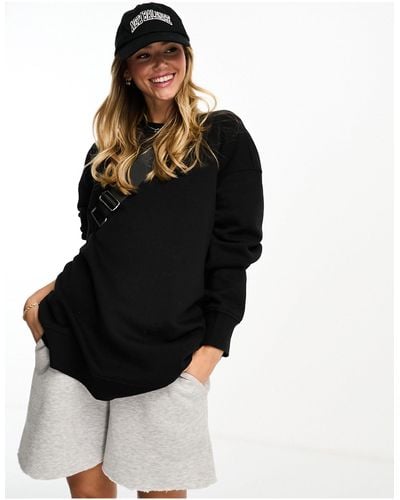 Monki Long Sleeve Oversized Sweater - Black