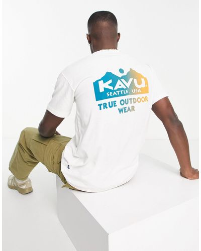 Kavu True Outdoor - T-shirt Met Print Op - Wit