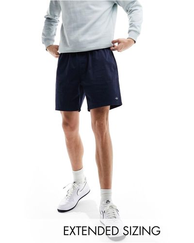 GANT Drawstring Logo Stretch Cotton Shorts - Blue