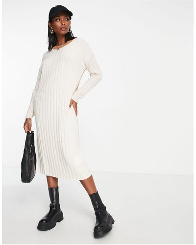 Madewell Color Block Ribbed Sweater Dress - White
