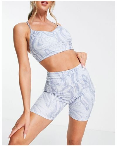 & Other Stories Abstract Print Shorts - Blue