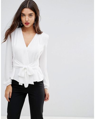 Ivyrevel Wrap Blouse With Tie Front - White