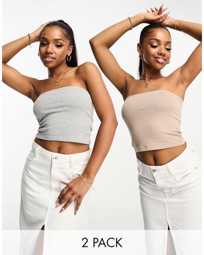 White Tube Tops for Women - Up to 74% off