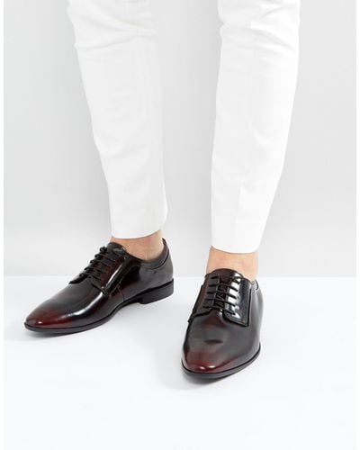 ASOS Asos Lace Up Derby Shoes - Red