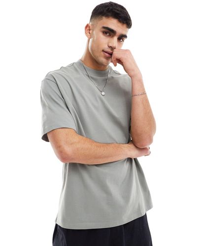 Weekday Great Heavyweight Jersey T-shirt - Grey