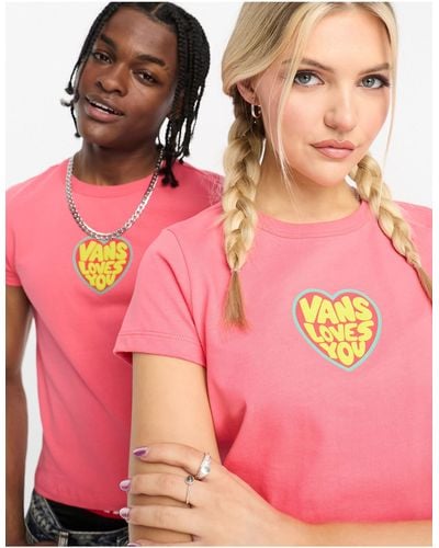 Vans Unisex Love Is Kind Print T-shirt - Pink