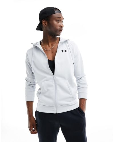 Under Armour Full Zip Fleece Hoodie - White