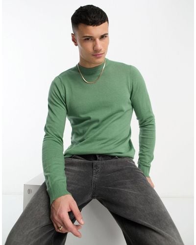 Threadbare Cotton Crew Neck Sweater - Green