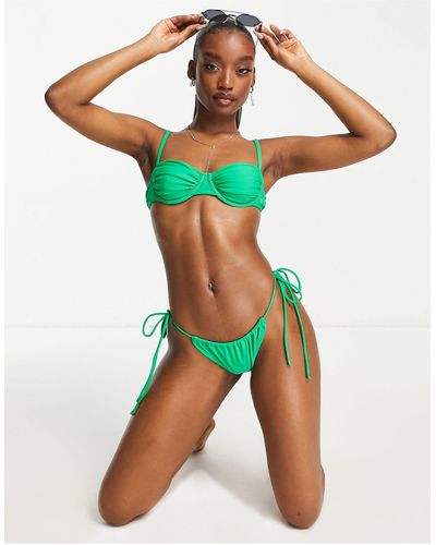 Candypants V High Leg Bikini Bottom - Green