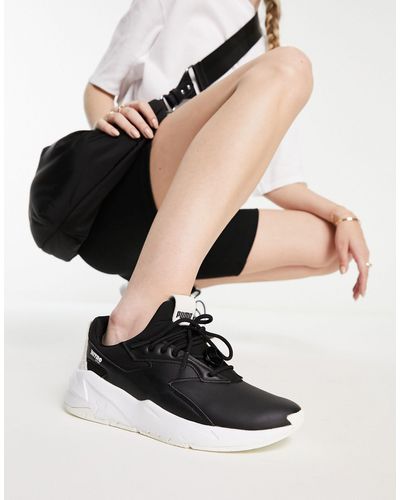 PUMA Fier Nitro Leather Sneakers - Black