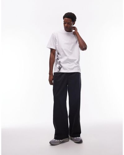 TOPMAN Extra Wide Trousers - Black