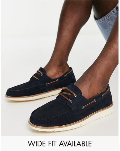 ASOS – bootsschuhe aus wildleder - Blau