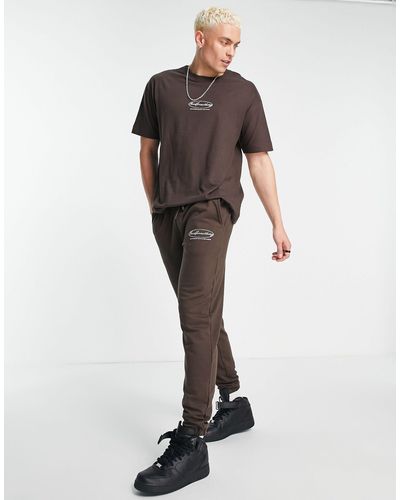 Good For Nothing Co-ord Relaxed Jersey sweatpants - Brown