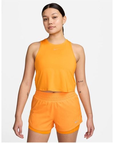 Nike Nike One Training Dri-fit Cropped Tank Top - Orange