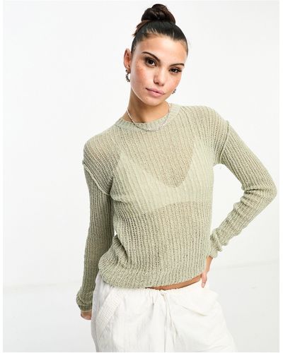 Weekday Ada Lightweight Knit Sweater - Green