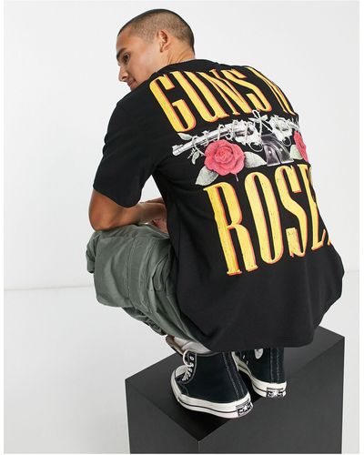 Pull&Bear Guns N' Roses T-shirt - Gray