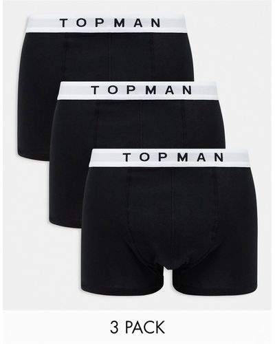 TOPMAN 3 Pack Trunks - Black