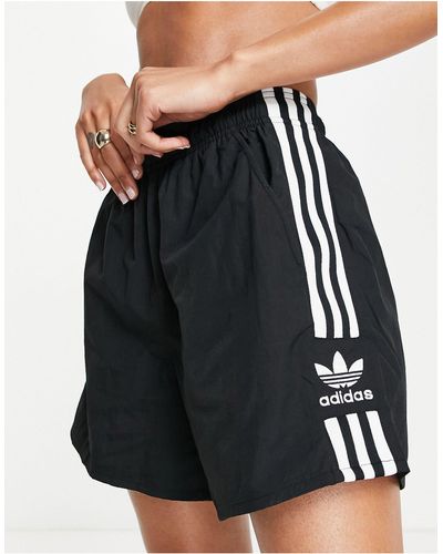 adidas Originals Three Stripe Oversized Shorts - Black
