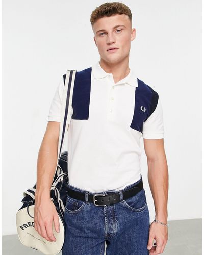 Fred Perry – frottee-polohemd - Weiß