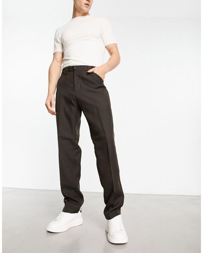 Farah Ladbroke - pantalon ajusté en toile rustique - Blanc