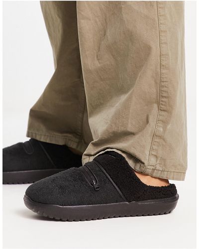 Nike Burrow Borg Slippers - Black