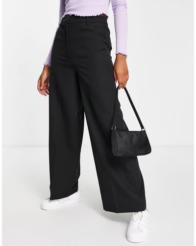 New Look Pantaloni sartoriali con fondo ampio, colore - Nero