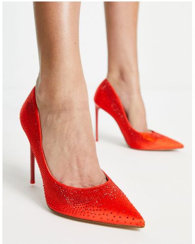 Steve Madden Valorous - scarpe con tacco e strass - Rosso