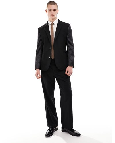 ASOS Wide Suit Trouser - Black
