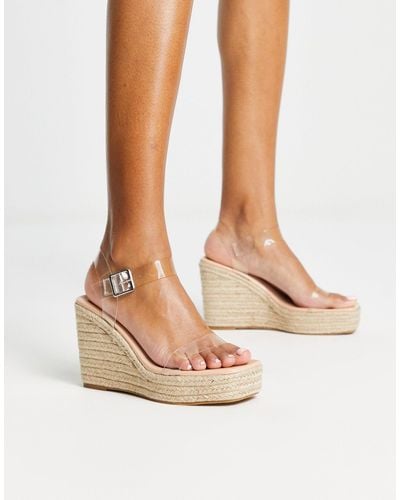 Truffle Collection Espadrille Wedge Sandals - Natural